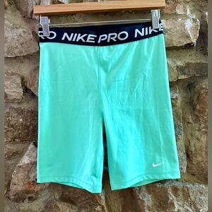 Nike Pro Mint Green Bike  Shorts
